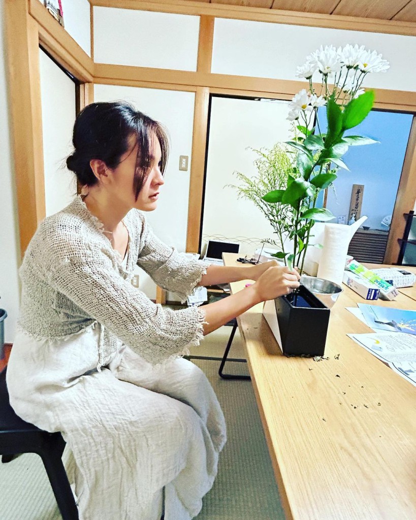 Today’s last class for ikebana flower arrangement
