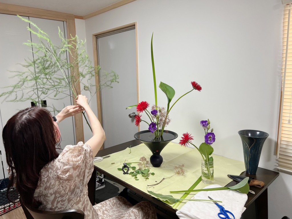 田中伸明いけばな教場 三州雪月花